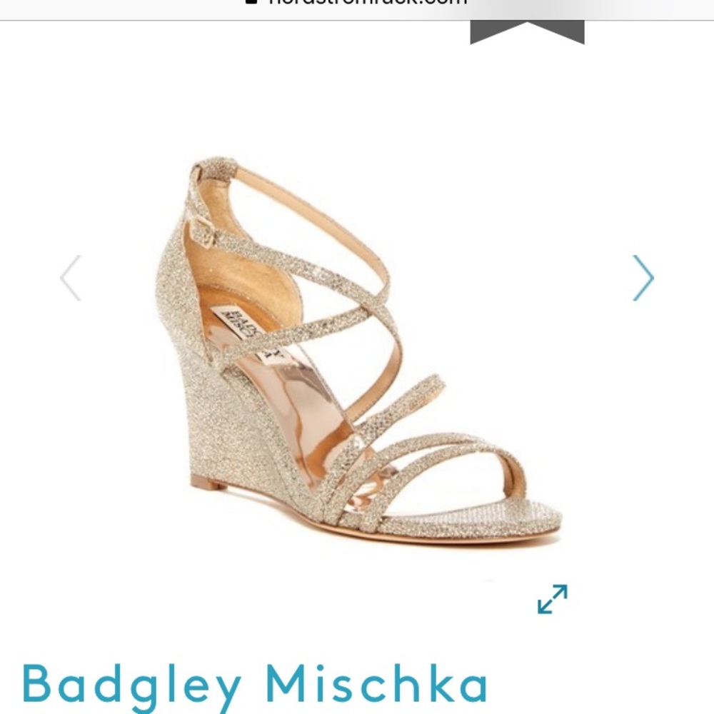 Badgley Mischa Gold Wedge Sandal